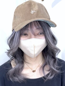 ブレイズヘアー(BLAZEhair) 【カジュアルスタイル】ホワイトバレイヤージュ×ブリーチ４回
