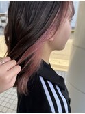 ピンクベージュインナーカラー