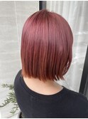 ハイトーン×切りっぱなしボブ