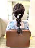 編みおろしロングアレンジ
