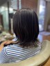 前髪カット＆カラー（ブロー込み）　￥11000-