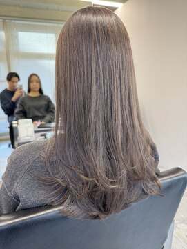 レイヤーカット/くびれヘア/ベージュカラー/２０代/３０代