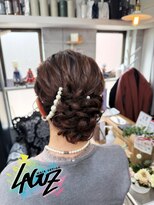 ラグズ 茅ヶ崎(LAGUZ)&nbsp;【ヘアセット】クラシックブレイドシニヨン×パールライン