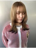 ベージュ×エンドブラウン