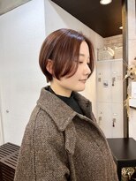 クオート(quoit)&nbsp;ショートボブ × 前髪無し × センターパート