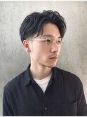 メンズカット/メンズパーマ/センターパート/ツーブロック