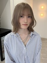 レノ 直江店(RENO) レイヤーボブ×ミルクティーベージュ