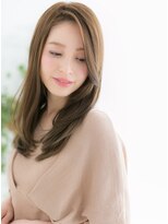 ネル 仙台(Nelu) 仙台/髪質改善/シルキーベージュ!レイヤーロングハッシュカットe