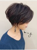 【mag  ginza】立体感丸みショートボブ×ハイライトカラー