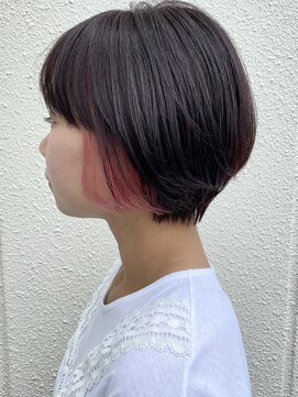 コーディアルヘア 白川本店(Cordial hair) ショートボブ×イヤリングカラー