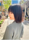 小顔/外ハネミディアム/外ハネボブ/涼しげヘア @小原拓馬