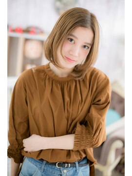 ヘアアンドビューティー ミック(Hair & Beauty miq) センターパート&外国人風透明感ゴールドベージュc1