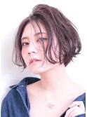 大人可愛いショートボブ/20代30代40代/江渡裕司/クリープパーマ
