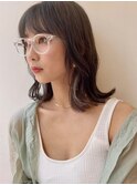 ミディアムレイヤー　ヘルシー　ハイライト　髪質改善