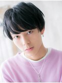 清潔感ある重めバングのオーガニックカラーこなれヘアm札幌月寒