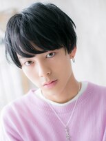 モッズヘアメン 札幌月寒店(mod's hair men)&nbsp;清潔感ある重めバングのオーガニックカラーこなれヘアm札幌月寒