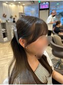 結んでも下ろしても可愛い顔まわり