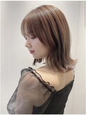 トリートメント ブリーチなしダブルカラー 前髪縮毛矯正 