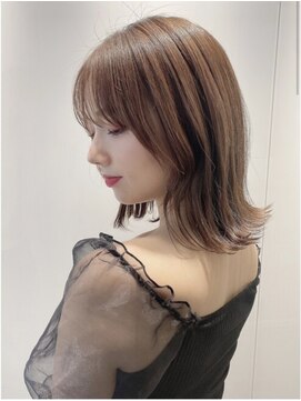 プアメリア 名古屋(Puamelia) トリートメント ブリーチなしダブルカラー 前髪縮毛矯正