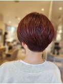赤髪×ハンサムショート