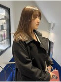 ミディアムレイヤー！明るめオリーブグレージュ♪