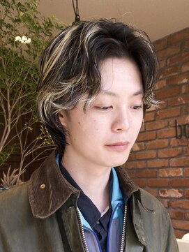 ボコカ(bococa) 【macana指名】パーマ センターパート ハイライト メッシュ