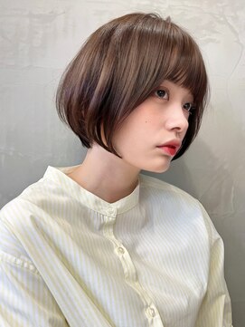 セイドット フクオカ(Say.FUKUOKA) Say.岩井　丸みショートボブ×ベージュカラー×大人ショート