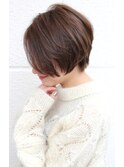 丸みが可愛い小顔ショートボブ