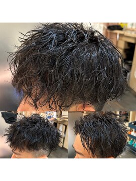 銀座マツナガ 神田店 20代30代40代ビジネス無造作お洒落パーマツーブロック刈り上げ
