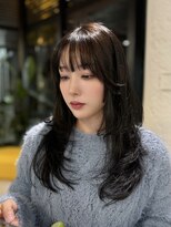 ブロウ ネックス ザ サロン 表参道(VLOW nex the salon)&nbsp;グレーブラック　ハッシュカット　韓国ヘア