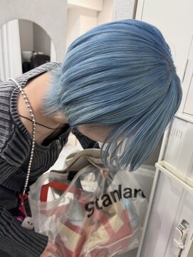 リュンヌ(Lune) ペールブルー×ミニウルフ/ケアブリーチ/ハイトーンカラー/YU86