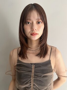 エンス 銀座(Ence) 韓国顔周り/ワンホンレイヤー/ダークブラウン/髪質改善//銀座