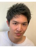 サイドパートアップバングショート