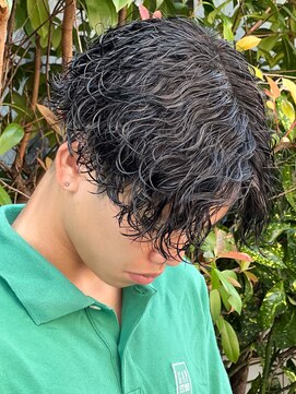 エルマーク 四条烏丸(L-MARK) 波巻きパーマ/スパイラルパーマ/メンズ/眉毛/短髪/サーフカール