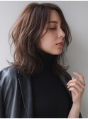 30代40代/ミディアムウェーブ/ニュアンスカラー/くすみカラー