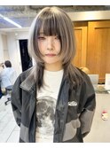 ウルフカットデザインカラーシルバーダブルカラー横浜