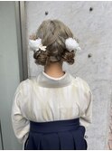 袴ヘアツインお団子★