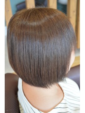 ピーエス ヘアーデザイン(PS. Hair Design) ボブ縮毛矯正　ビフォア画像あり