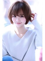 大人キレイ　アッシュ小顔ショートボブ【Cloud zero】
