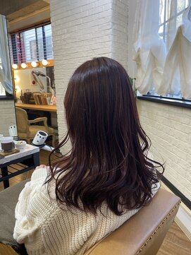 トハコ(&haco) ブリーチなしでディープレッド☆