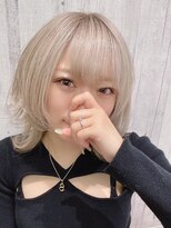 リアイス(Re:ICE) ミニウルフ/くすみブルー/流れるレイヤー/インナーハイライト