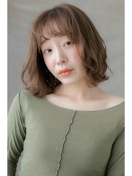 モッズヘア 越谷(mod's hair) キャラメルベージュ小顔ミディアムボブルフ307Z越谷20代30代40代