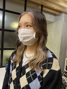 サクラ 岐阜(SAKURA) フェイスフレーミング×インナーカラーベージュ