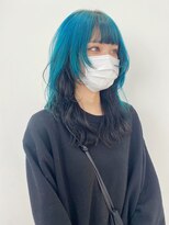 ギグスダブル 栄久屋大通店(gigs double)&nbsp;逆インナーウルフ/アクアブルー×ブラック