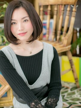 カバーヘア イヴ 戸頭店(COVER HAIR EVE) グレージュアッシュ小顔切りっぱなしボブc5戸頭20代30代40代