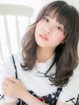 クオーレ ヘア アンジュ 水戸店(CUORE HAIR ange)&nbsp;水戸/髪質改善/レイヤーロング/グレーベージュ/黒髪/前髪パーマc