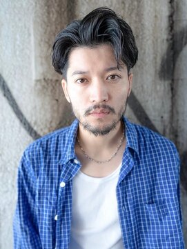 オースティン 調布アミックス(AUSTIN) ツイストパーマ七三オールバックマッシュウルフスリークショート