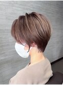 ショート×透明感カラー