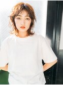A BY WHO江坂/ゆるふわ外はねレイヤースタイル/透明感カラー