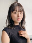 前髪 アンブレラカラー こなれミディ イメチェン ウェーブパーマ